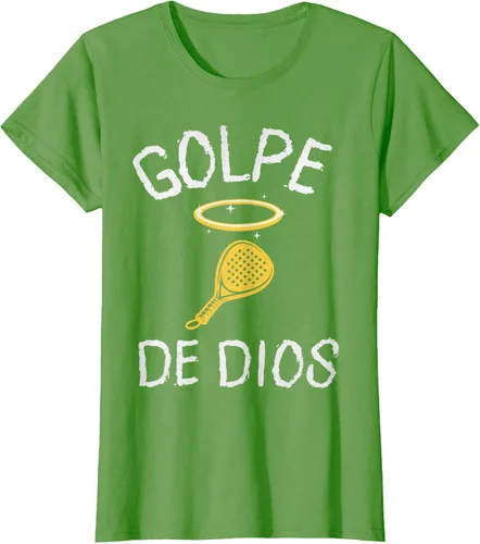 Vista 3 de Golpe De Dios Padel Player Sport in Spanish En Espanol Men's T-Shirt