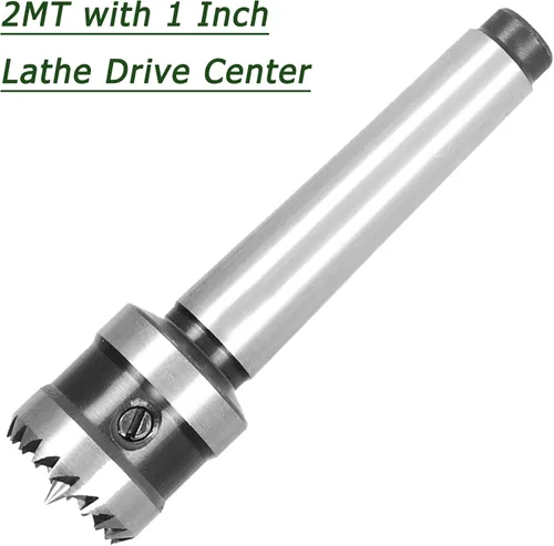 Vista 2 de 2MT con torno de 1 pulgada Centro de accionamiento de carpintería herramienta de torneado de carpintería, torno de madera Super Crown Drive Center