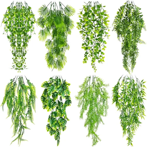 Vista 10 de Hamiledyi Plantas colgantes de terrario para reptiles, 3 piezas