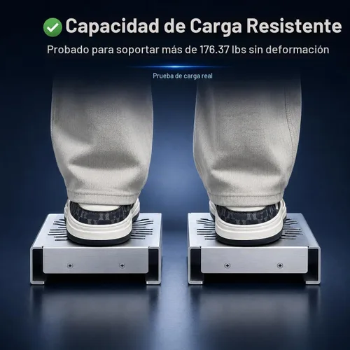 Vista 7 de Mini soporte de aluminio del refrigerador de la PC con el ventilador de Plateado