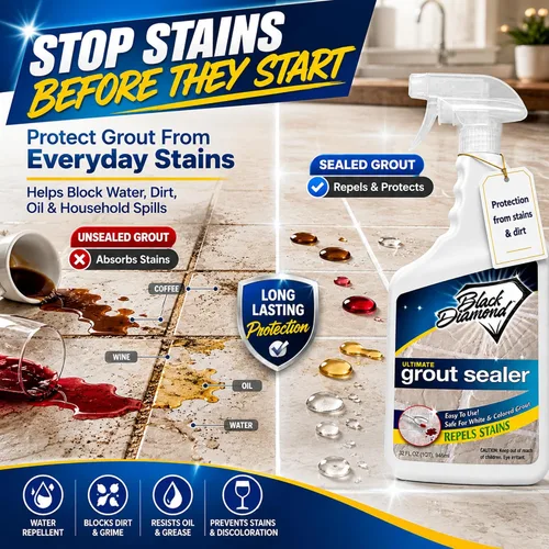 Vista 2 de SELLADOR DE LECHADA ULTIMO – Protección profesional para azulejos, piedra y lechada para duchas, pisos y salpicaderos Fácil de limpiar, repelente