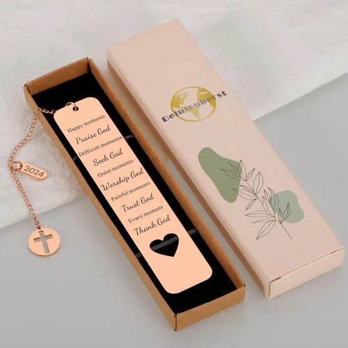 Vista 7 de Marcapáginas de la Biblia cristiana, regalos religiosos – Regalo de bautismo de confirmación para niñas y niños – Regalo de graduación 2024