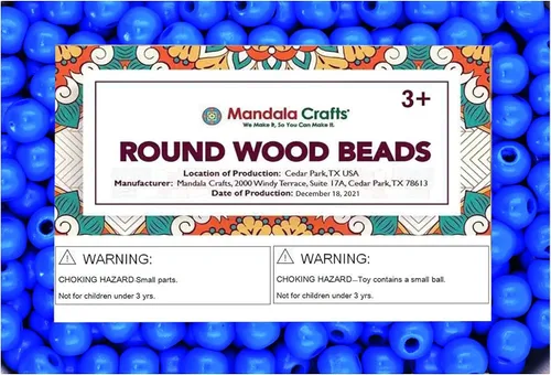 Vista 107 de Mandala Crafts - 2000 cuentas de madera redondas pequeñas de 6 mm para manualidades, suministros de macramé - cuentas de madera natural negra sin