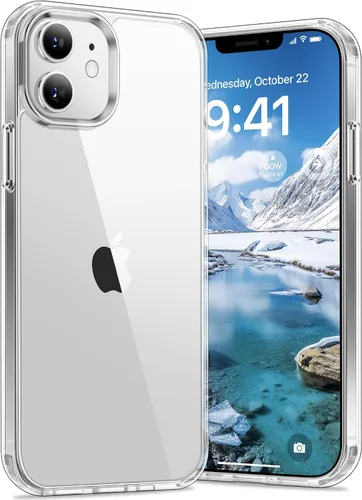 Vista 45 de Vakoo Funda transparente para iPhone 11 Pro Max, antiamarilleo, color negro