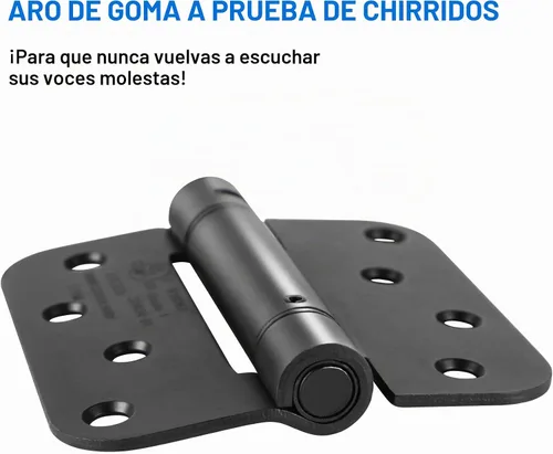 Vista 3 de Bisagras de puerta de cierre automático automático negro mate de 4 x 4 pulgadas, bisagra de resorte bisagras de cierre suave automático para puertas