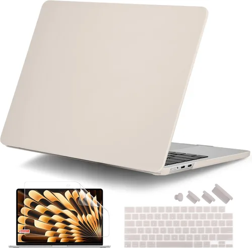 Vista 18 de DONGKE Funda para MacBook Air de 15 pulgadas M5 M4 M3 M2 (2026-2023) A3448 A3241 A3114 A2941, cubierta protectora rígida compatible con Touch ID