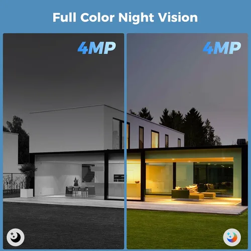 Vista 6 de Hiseeu 4MP Solar Security Cameras Wireless Outdoor, 2.4G/5G Home WiFi