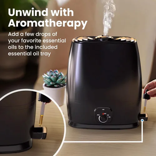 Vista 6 de Everlasting Comfort Humidificadores de 6 L para dormitorio, silencioso, tiempo de funcionamiento de 50 horas, sin filtro, humidificador de niebla
