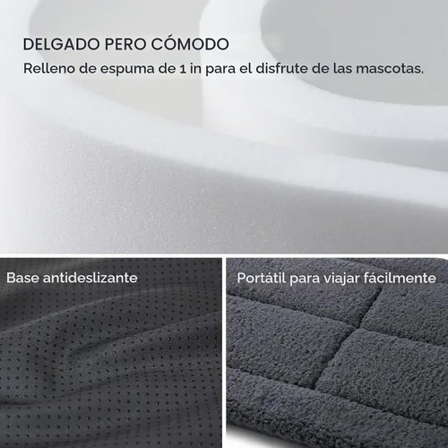 Vista 3 de Bedsure Cama Lavable para Jaula de Perro para Perros Pequeños, Alfombra de Espuma Suave para Suelo de Mascotas, Almohadilla Versátil y Ligera