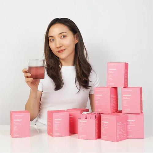 Vista 9 de byAVA Jelloskin Skin + Gut Essential - Polvo de refuerzo prebiótico L-glutamina 1500 mg, vitamina C, zinc, niacinamida 30 porciones Piel