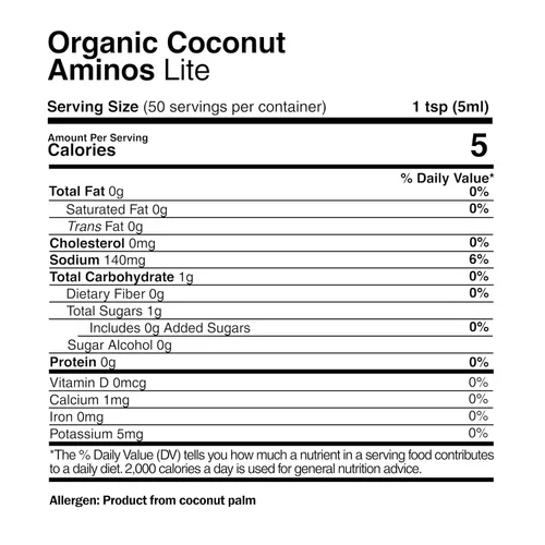Vista 2 de CÓCOES - Aminos de coco orgánico ligero, alternativa a la salsa de soja baja en calorías, hecha de savia de coco orgánica, sabor ligero