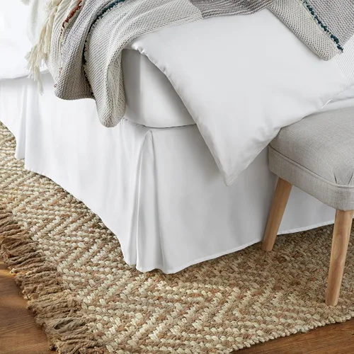 Vista 8 de Amazon Basics Falda de cama plisada ligera, individual, blanco brillante, sólido, (paquete de 8)
