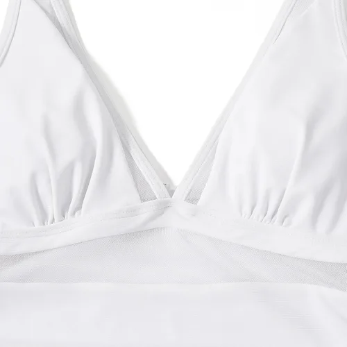 Vista 5 de SUUKSESS Traje de baño sexy de malla con control de abdomen para mujer