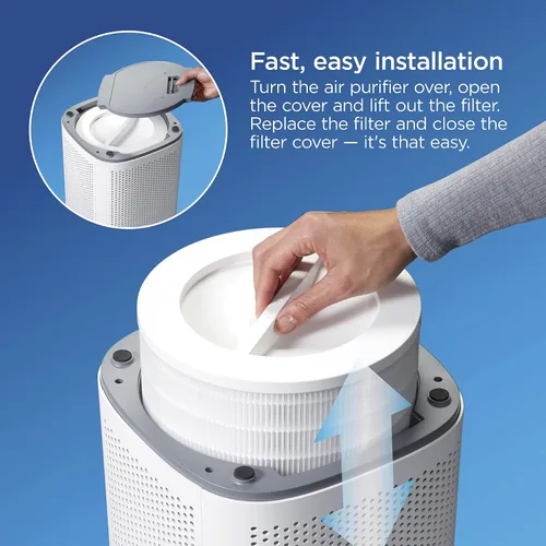 Vista 5 de Clorox Filtro de repuesto para purificador de aire de habitación grande, 1,500 pies cuadrados de capacidad, elimina el 99,97% de los alérgenos