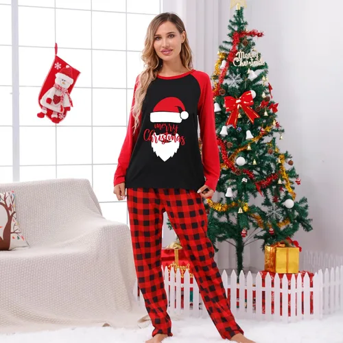 Vista 3 de Boboking Pijamas de Navidad para parejas, ropa de dormir suave de 2 piezas para mujeres y hombres