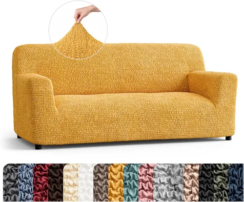 Vista 25 de PAULATO BY GA.I.CO. Funda para Silla - Funda para Sillón - Funda para Sillón - Funda de Tela Suave - Protector de Muebles Elegante de Ajuste Ceniza