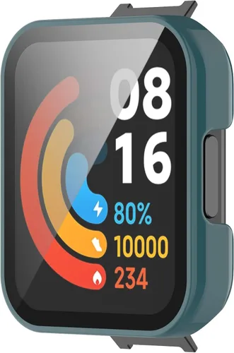 Vista 7 de Paquete de 2 fundas protectoras de pantalla compatibles con Redmi Watch 2 Lite, accesorios de policarbonato de vidrio templado, resistente a