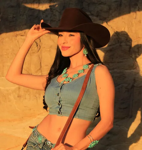 Vista 3 de Rustic Couture's Western - Juego de joyas para mujer, estilo vaquera, vintage, collar y aretes