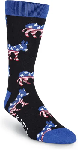 Vista 32 de K. Bell, calcetines retro varsity de lechuga para mujer Adultish (negro)