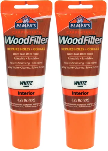 Vista 6 de Elmer's E855 - Relleno de madera para carpintero (3.25 onzas, tubo blanco)