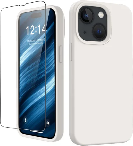 Vista 83 de bemal Funda para iPhone 14 Pro con protector de pantalla, silicona líquida de ajuste delgado, forro de microfibra suave, diseñada para mujeres