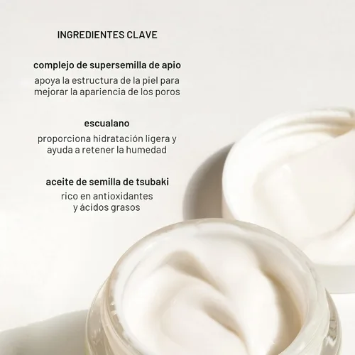 Vista 3 de Cocokind Crema suavizante texturizada, hidratante facial con escualano, semillas de apio y pepino, loción facial hidratante facial, crema facial