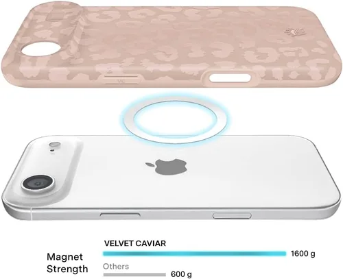Vista 1413 de VELVET CAVIAR Funda para iPhone 15, compatible con MagSafe, probada contra caídas de 10 pies, fundas protectoras de diseño, leopardo color rosa