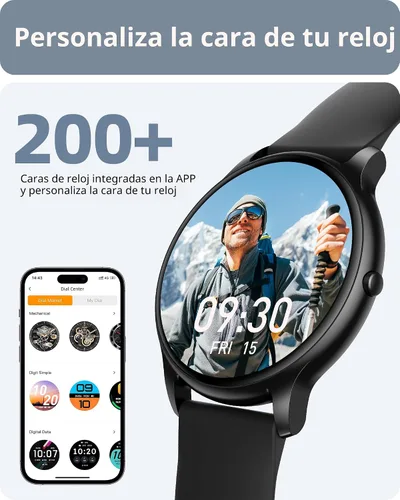 Vista 6 de Reloj inteligente Parsonver para hombres y mujeres (responder/hacer llamadas), pantalla HD, rastreador de fitness IP68 resistente al agua con más
