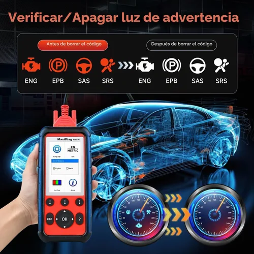 Vista 6 de Autel MaxiDiag MD808 PRO OBD2 Escáner, herramienta de diagnóstico para todos los sistemas, versión mejorada de MD806 MD802, 7 servicios especiales