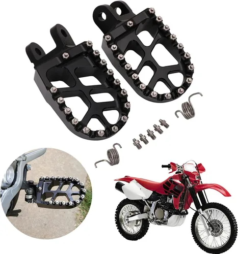 Vista 12 de AnXin Estriberas Estriberas Reposapiés Pedales Apoyos CNC para Z50R 80-99 XR50R 00-03 XR70R 97-03 XR80R XR100R 85-03 CRF80F CRF100F 04-13 Negro