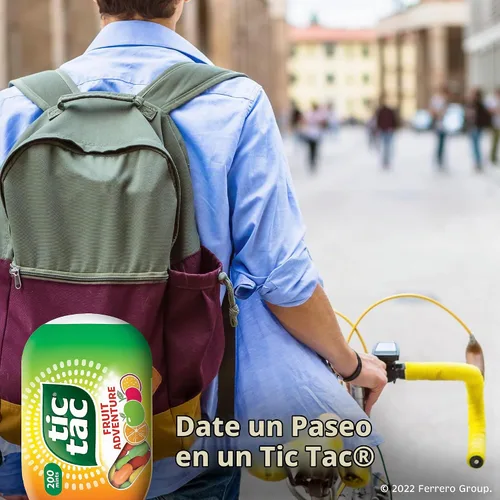 Vista 6 de Tic Tac, Menta Fruit Adventure, 8 unidades, refresco para llevar, 3.4 onzas cada una