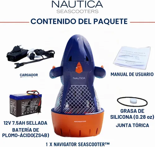 Vista 8 de Nautica Navigator and Skipper Underwater Seascooters, Designed for Younger Recreational Divers and Snorkelers