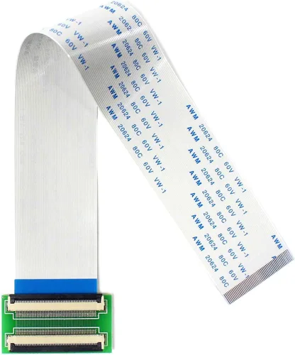 Vista 4 de VSDISPLAY 30Pin a 30Pin ZIF 0.020 in Adaptador de conector con cable plano de extensión FFC Extend