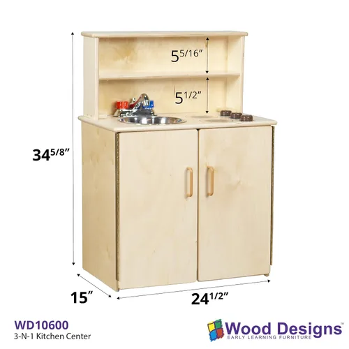 Vista 4 de Wood Designs WD10600 3-N-1 Centro de cocina