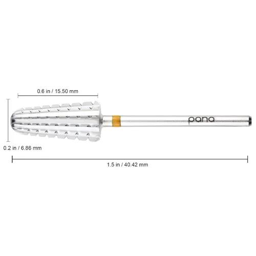 Vista 2 de PANA - Broca volcanita de carburo para uñas, de dos vías para zurdos y diestros – Rápida extracción del acrílico o gel duro – vástago de 3/32
