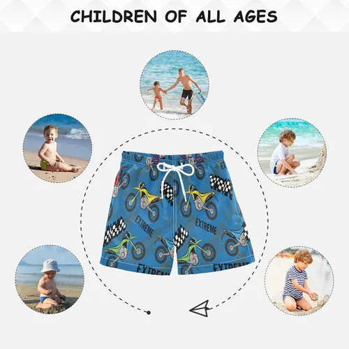 Vista 6 de Traje de baño para niños, traje de baño para niños, traje de baño para niños pequeños, pantalones cortos de playa para niños, 2T-XL