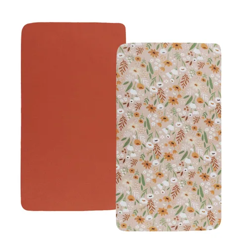 Vista 32 de Juego de sábanas de moisés, paquete de 2 sábanas bajeras ajustadas, elásticas ultra suaves, para colchón de cuna rectangular ovalada de reloj