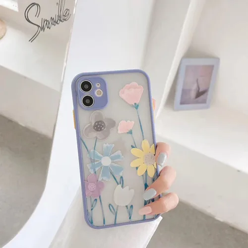 Vista 2 de Ownest Funda compatible con iPhone 12 [no es compatible con iPhone 12 Pro de 6.1 pulgadas] para parte trasera de policarbonato transparente Azul
