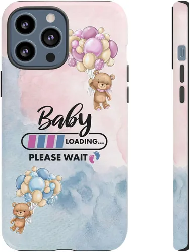 Vista 51 de Cute Baby Loading Phone Case for iPhone Models and Variants - Sweet Maternity Phone Cover for Pregnancy Reveal or Baby Shower