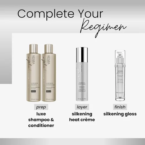 Vista 7 de Kenra Platinum Silkening Heat Crème Brilliant Shine Thermal Styler Reduce los pases de herramientas calientes en un 50% Previene roturas