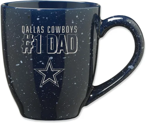 Vista 16 de Rico Industries NFL Football #1 Dad 16 oz Team Color Laser Engraved Ceramic Coffee Mug
