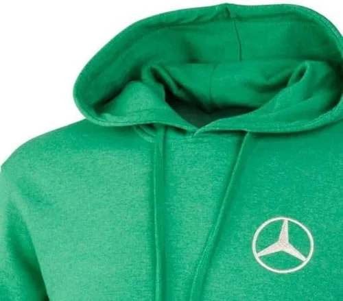 Vista 2 de Mercedes Benz Classic Star - Sudadera con capucha de forro polar suave para hombre, color verde