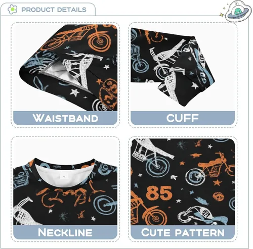 Vista 63 de Plaaee Sudadera de forro polar de manga larga con cuello redondo para niños o niñas, estampado de camiones monstruos, 4T