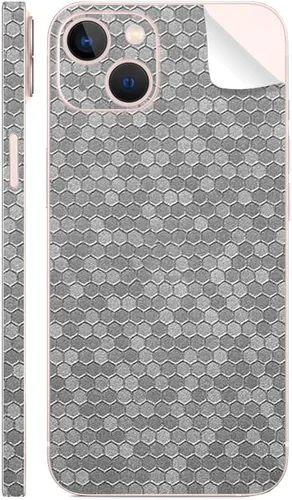 Vista 7 de SopiGuard Adhesivo para iPhone 15 Plus 6.7" Full Body Wrap Precision Edge-to-Edge (azul cepillado)
