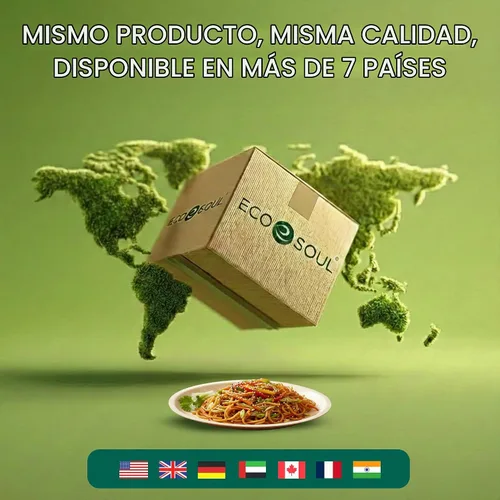 Vista 7 de ECO SOUL Platos de bambú desechables de 6 pulgadas