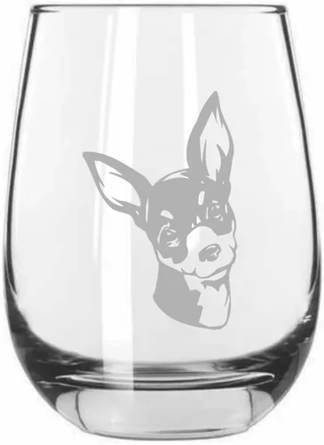 Vista 167 de Shar Pei (chino) - Vaso de vino sin tallo grabado para perro, 15.25 onzas