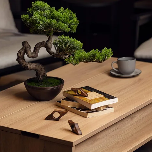 Vista 5 de TILISMA Soporte de página de libro hecho a mano Accesorios de lectura de madera de nogal Regalos de libros para amantes de la lectura Gadgets