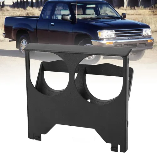 Vista 6 de Keenso Dash Pull Out - Portavasos doble para T100 1993-1998, 55620-34010, plástico negro