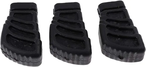 Vista 6 de 3 pies de goma de repuesto para soportes de platillos de hardware de tambor con soporte único, negro, grande