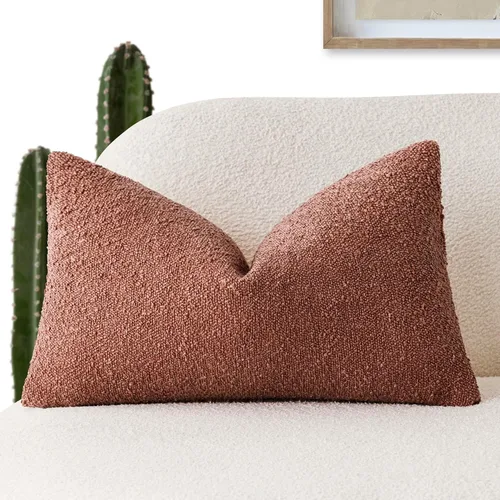 Vista 72 de Foindtower Fundas de almohada decorativas con textura de boucle, fundas de almohada sólidas, neutrales, suaves y acogedoras para silla, sofá